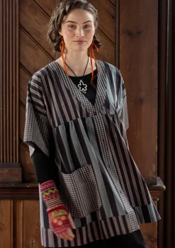 Gudrun Sjödén Artistblus "Sofia" i ekologisk bomull Svart Discount