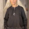 Gudrun Sjödén Blus "Birta" i ekologisk bomull Mörkaskgrå Outlet