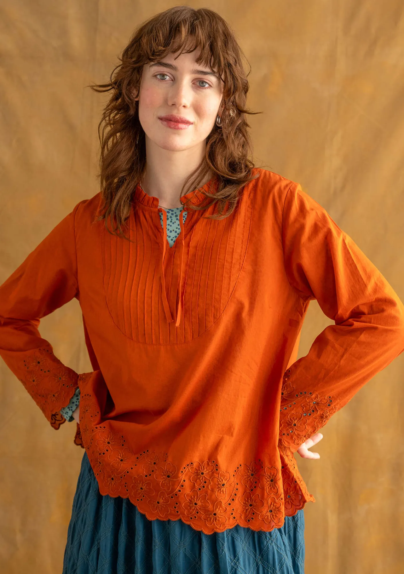 Gudrun Sjödén Blus "Birta" i ekologisk bomull Henna New