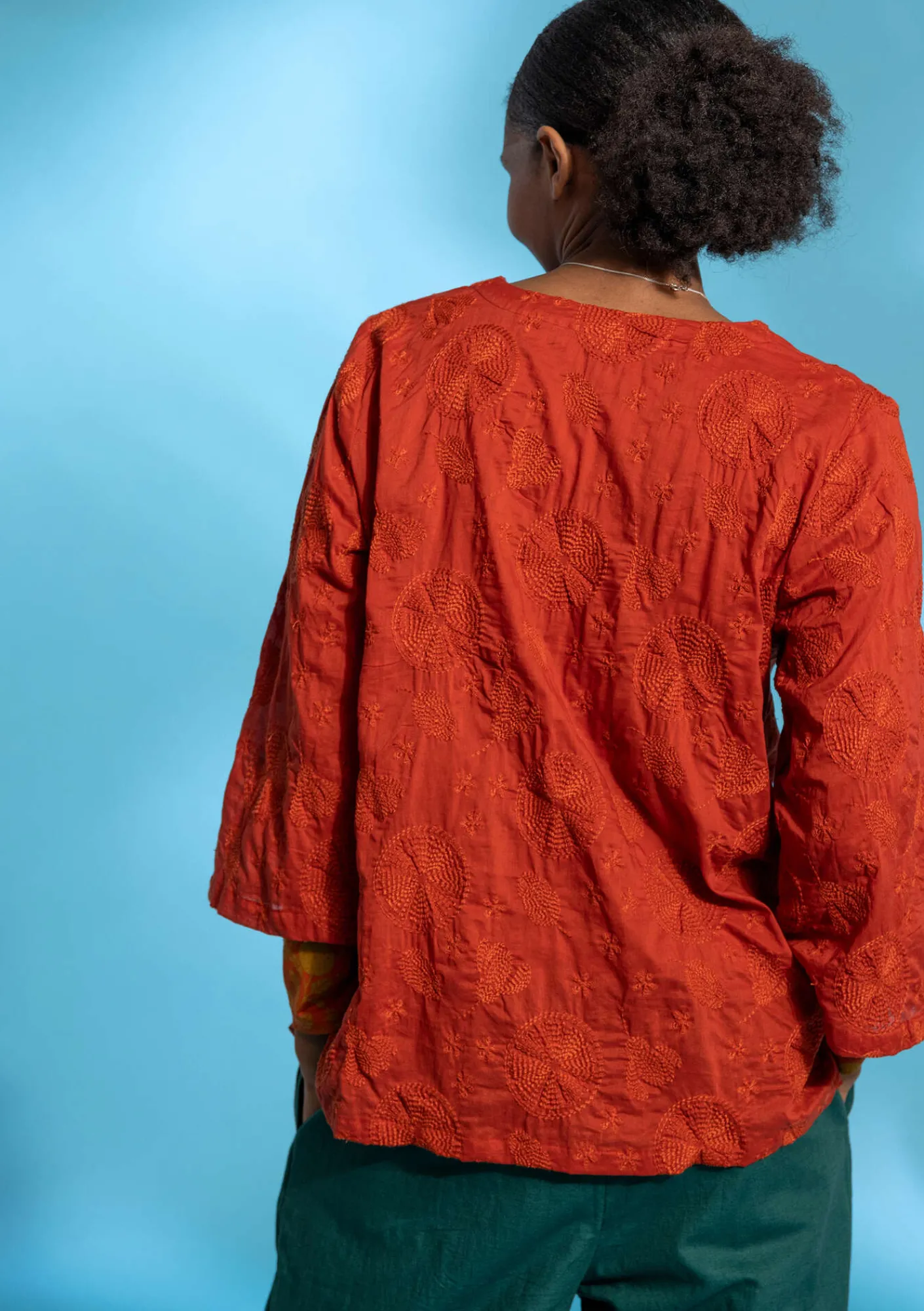 Gudrun Sjödén Blus "Clementine" i ekologisk bomull Koppar New
