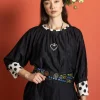 Gudrun Sjödén Blus i bomull/siden Svart Hot