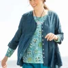 Gudrun Sjödén Blus "Samira" i ekologisk bomull Indigogrön Fashion