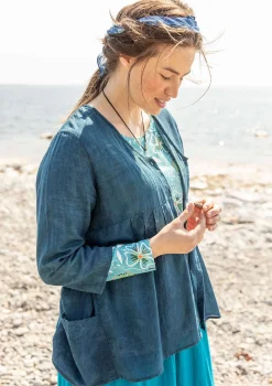 Gudrun Sjödén Blus "Samira" i ekologisk bomull Indigogrön Fashion