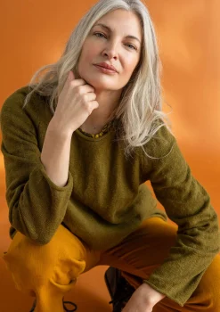 Gudrun Sjödén Bästiströja i ekologisk bomull Mörkoliv New