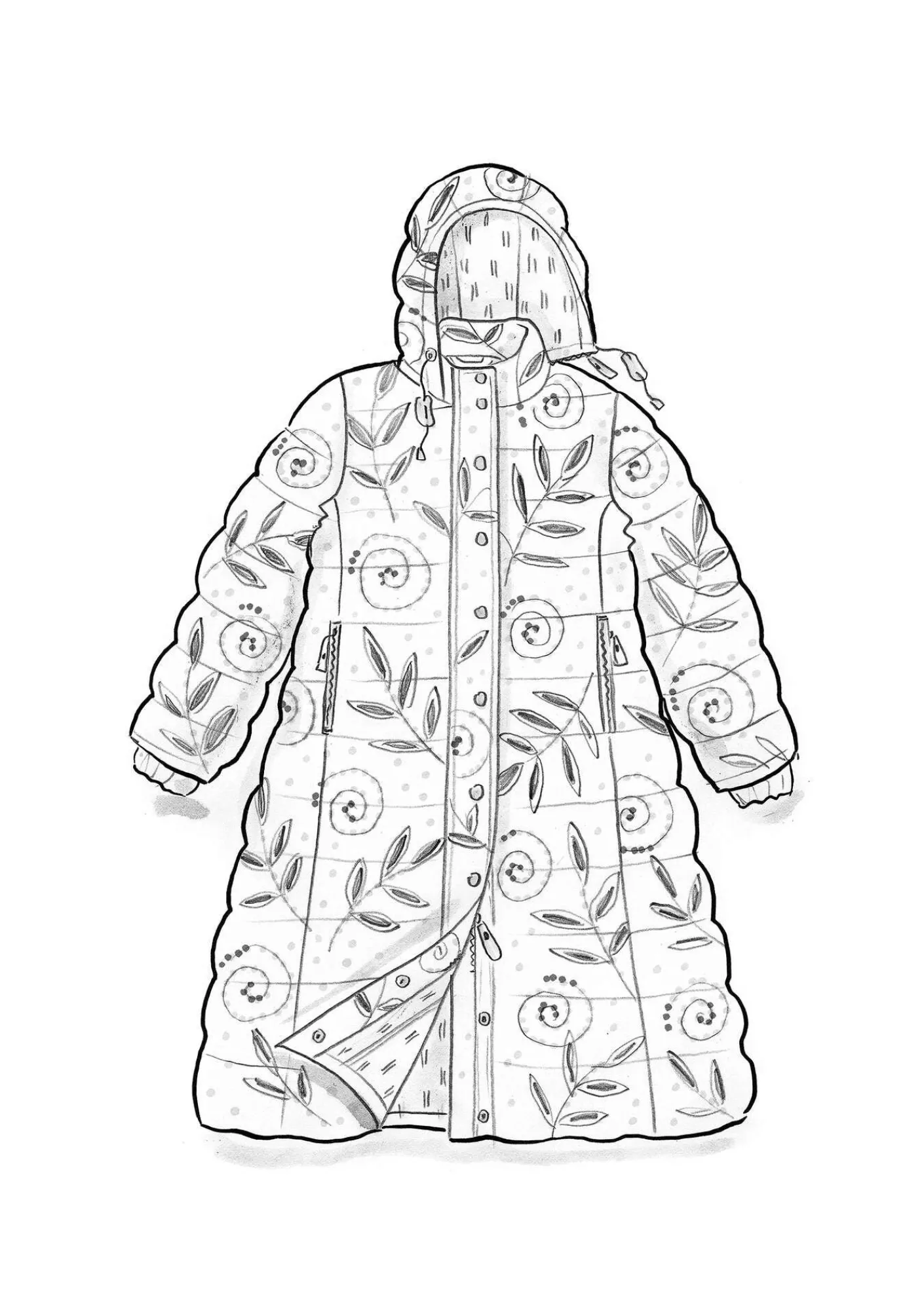 Gudrun Sjödén Dunkappa "Bhumika" återvunnen polyester/dun Ananas Fashion