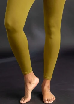 Gudrun Sjödén Enfärgade leggings i återvunnen polyamid Olivolja Discount
