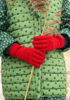 Gudrun Sjödén Fingervante i lammull Tomat/melange Hot