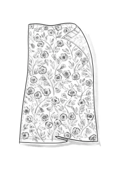Gudrun Sjödén Gardin "Wild rose" i lin/bomull Henna Fashion