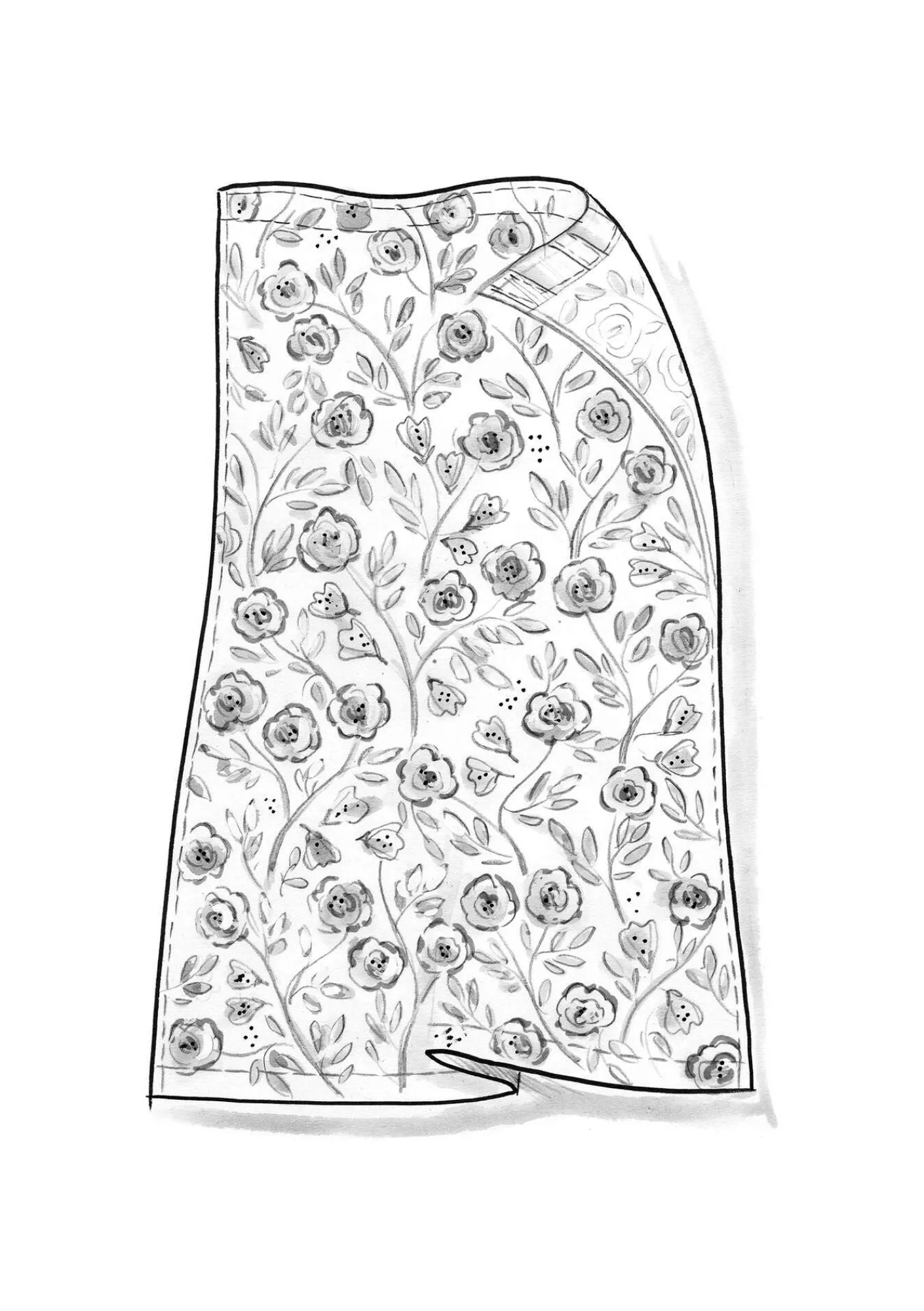 Gudrun Sjödén Gardin "Wild rose" i lin/bomull Henna Fashion