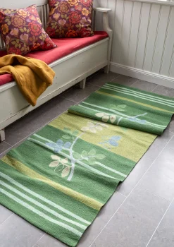 Gudrun Sjödén Gångmatta "Leaves" i ekologisk bomull Koriander Clearance
