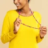 Gudrun Sjödén Halsband "Jane" i återvunna glaspärlor Midsommarblomster Clearance