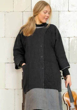 Gudrun Sjödén Innerjacka "Andante" i lin Svart Discount