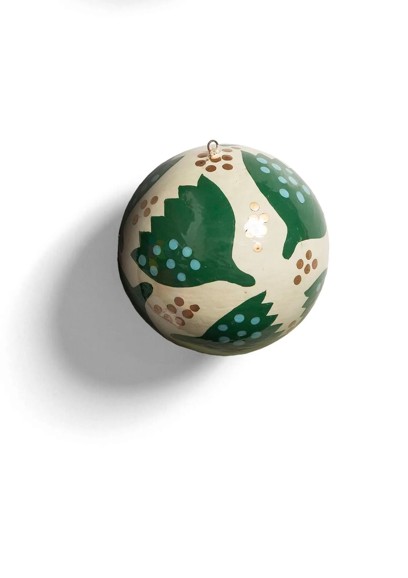 Gudrun Sjödén Julkula "Gnistra" i papier maché Ljusbuteljgrön Discount