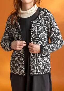 Gudrun Sjödén Kofta "Freja" i ekologisk/återvunnen bomull Svart Discount