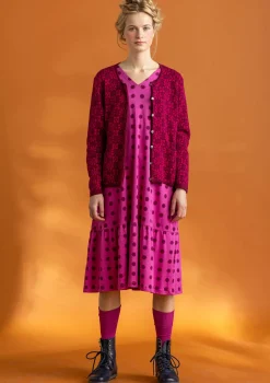 Gudrun Sjödén Kofta "Freja" i ekologisk/återvunnen bomull Purpur Fashion