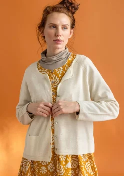 Gudrun Sjödén Kofta i ekologisk ull Ofärgad Fashion