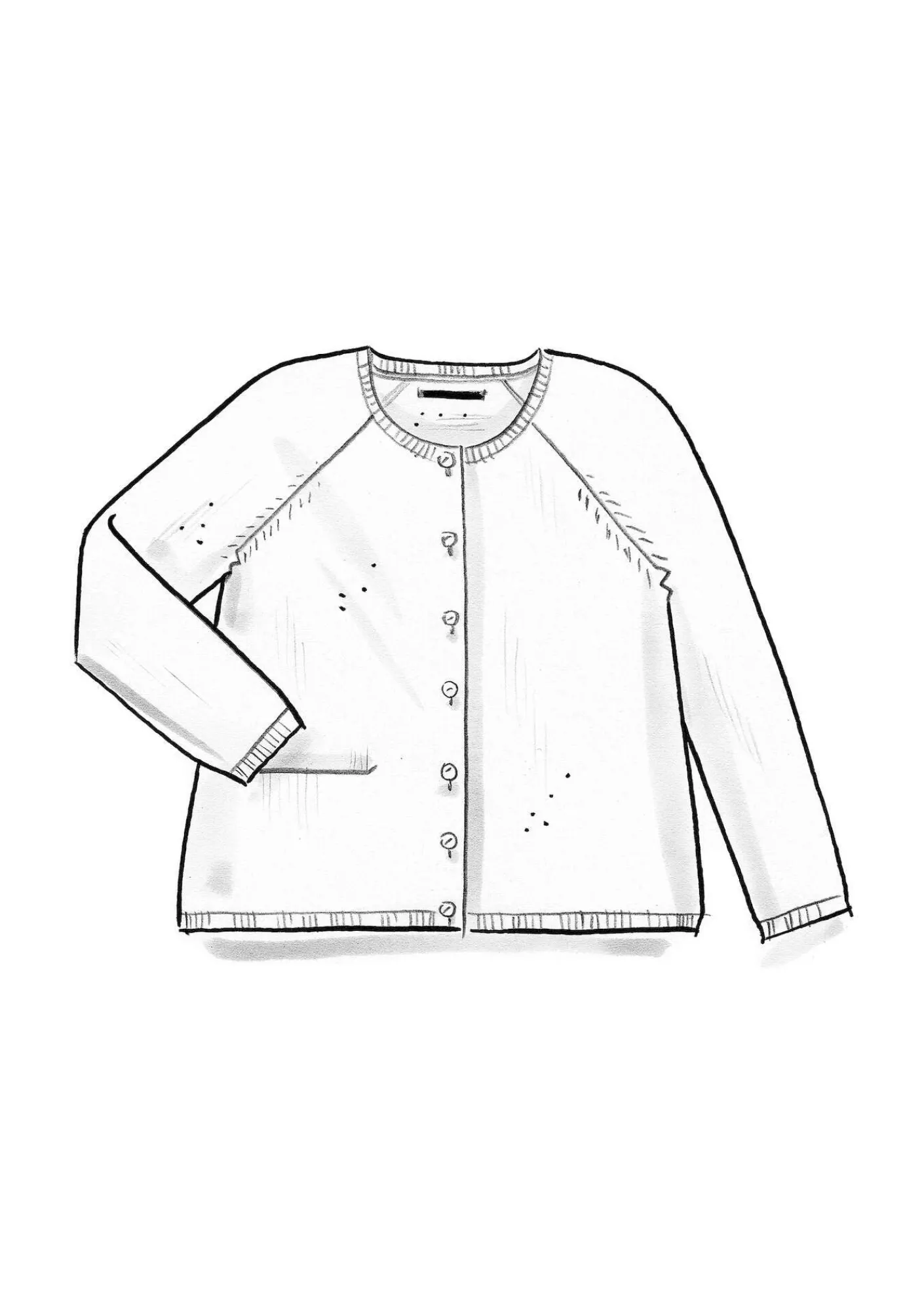 Gudrun Sjödén Kofta i ekologisk ull Viol Fashion