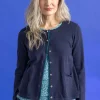 Gudrun Sjödén Kofta i ekologisk/återvunnen bomull Mörkindigo Online