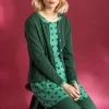 Gudrun Sjödén Kofta i ekologisk/återvunnen bomull Mörkgrön Online