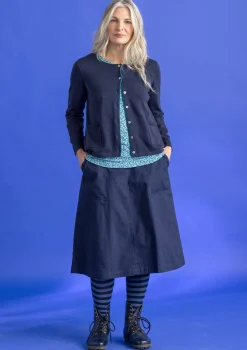 Gudrun Sjödén Kofta i ekologisk/återvunnen bomull Mörkindigo Online