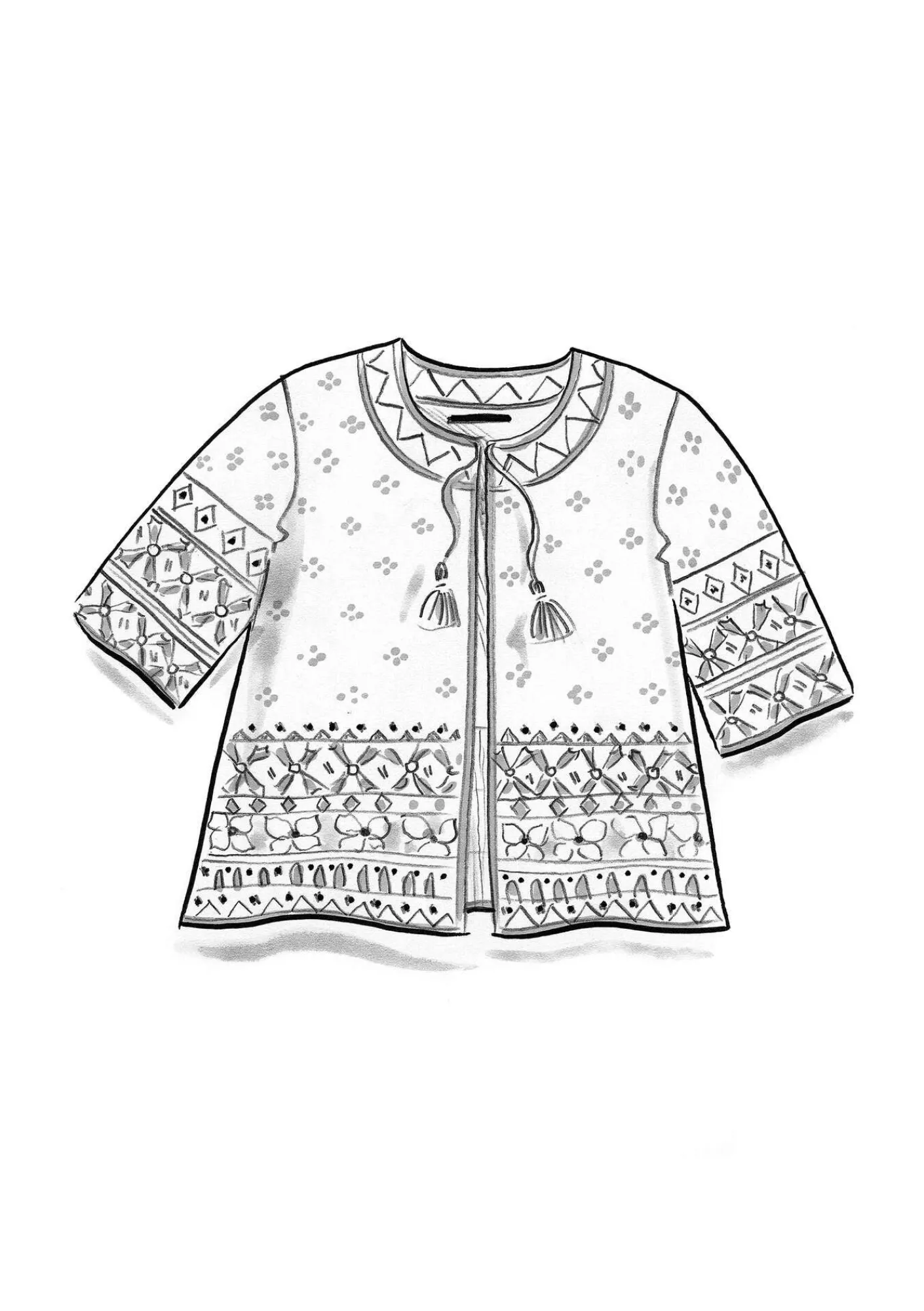 Gudrun Sjödén Kofta "Noon" i ull/lyocell Malört Fashion