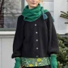 Gudrun Sjödén Kofta "Vinternatt" i alpackamix Svart Discount