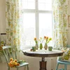 Gudrun Sjödén Kort gardin "Flower pots" i ekologisk bomull Bladgrönt Best