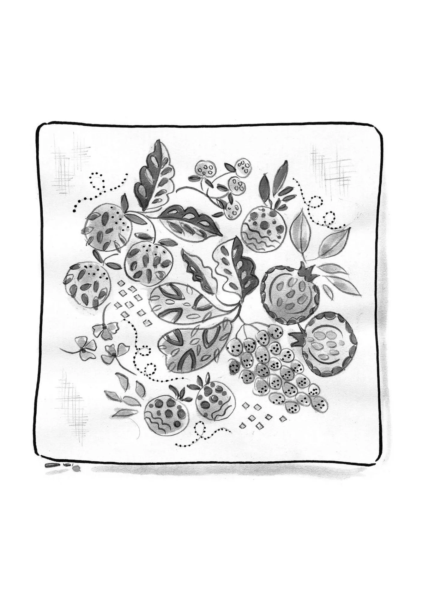 Gudrun Sjödén Kuddfodral "Fruits" i ekologisk bomull Tomat Clearance