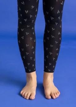 Gudrun Sjödén Leggings "Fjät" i återvunnen polyamid Svart Sale