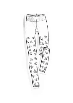 Gudrun Sjödén Leggings "Fjät" i återvunnen polyamid Linblå Fashion