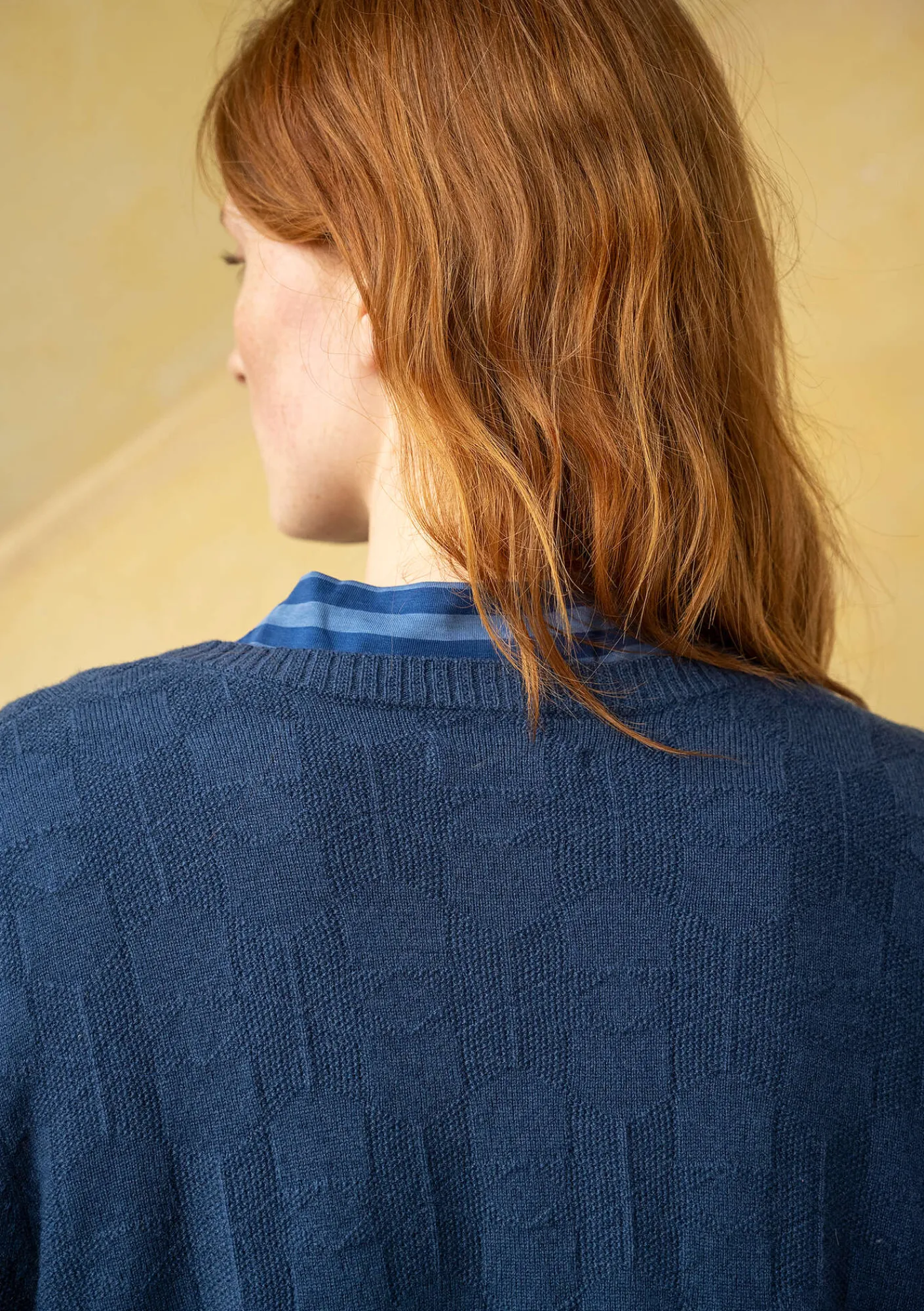 Gudrun Sjödén Långkofta "Capella" i lammull Indigo New