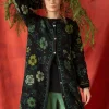 Gudrun Sjödén Långkofta "Gnistra" i alpackamix/ekologisk och återvunnen bomull Svart Fashion