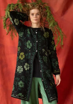 Gudrun Sjödén Långkofta "Gnistra" i alpackamix/ekologisk och återvunnen bomull Svart Fashion