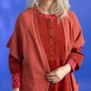 Gudrun Sjödén Långkofta i alpackamix Fikon/melange Sale