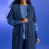 Gudrun Sjödén Långkofta i alpackamix Indigo New