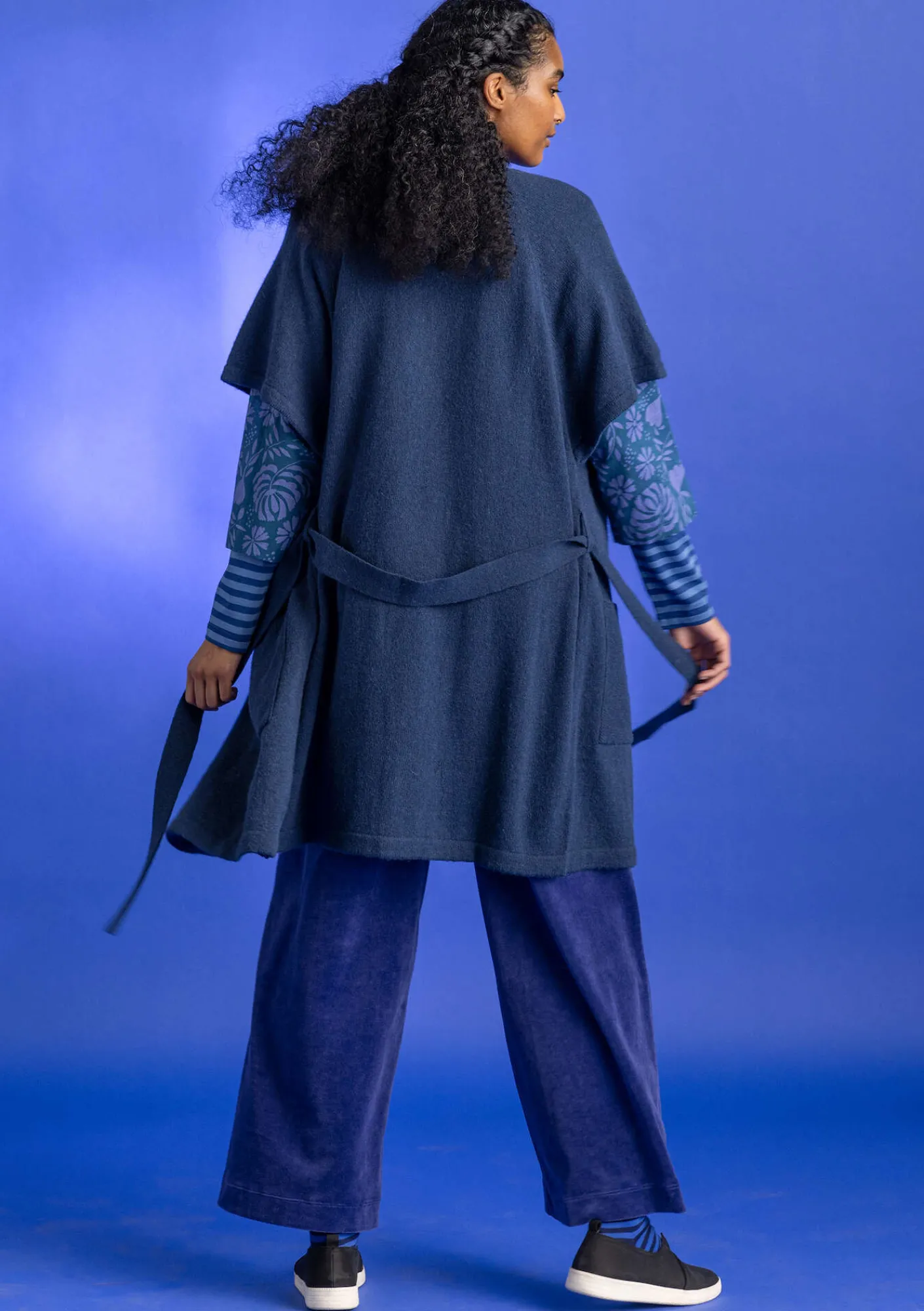 Gudrun Sjödén Långkofta i alpackamix Indigo New