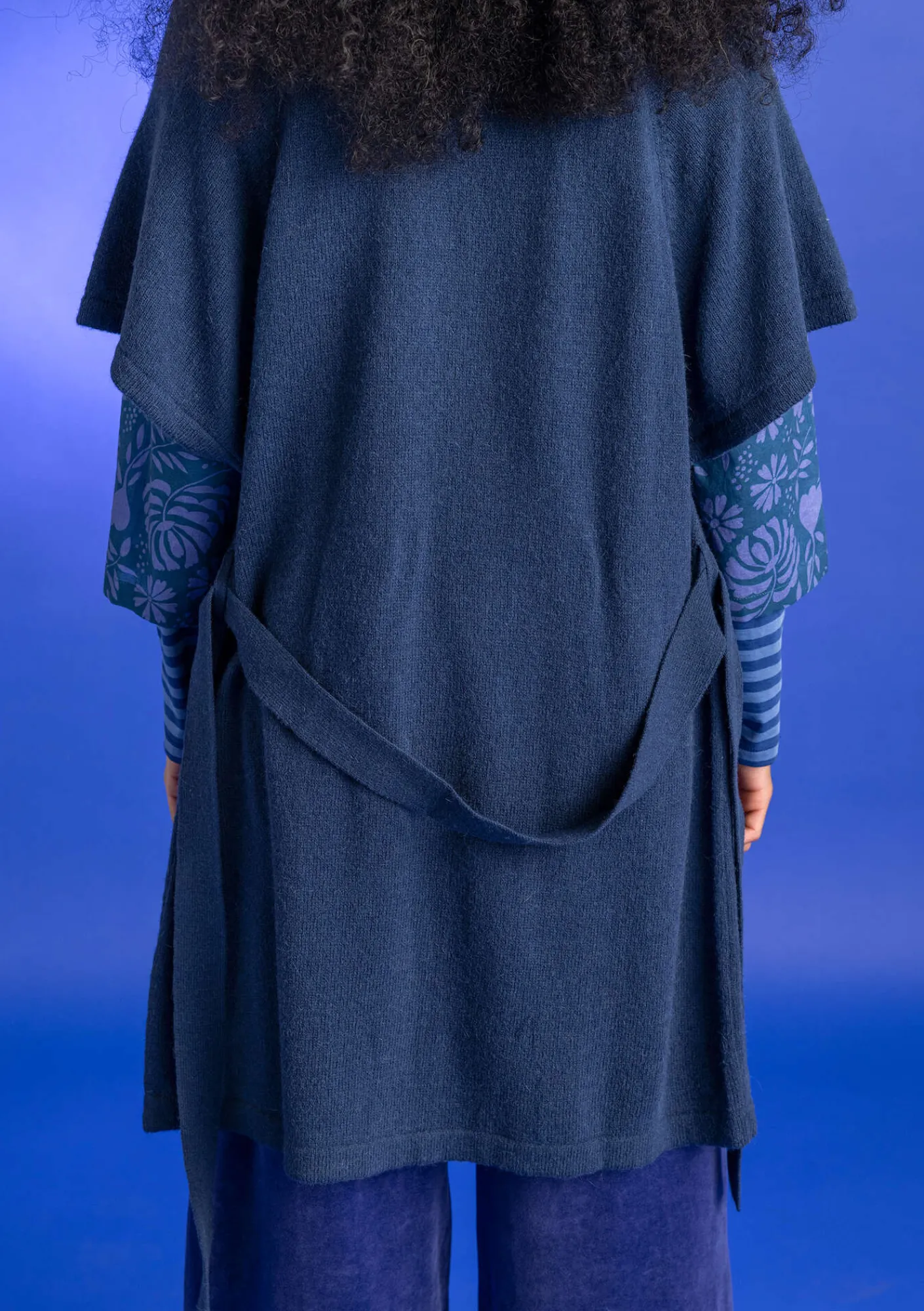 Gudrun Sjödén Långkofta i alpackamix Indigo New