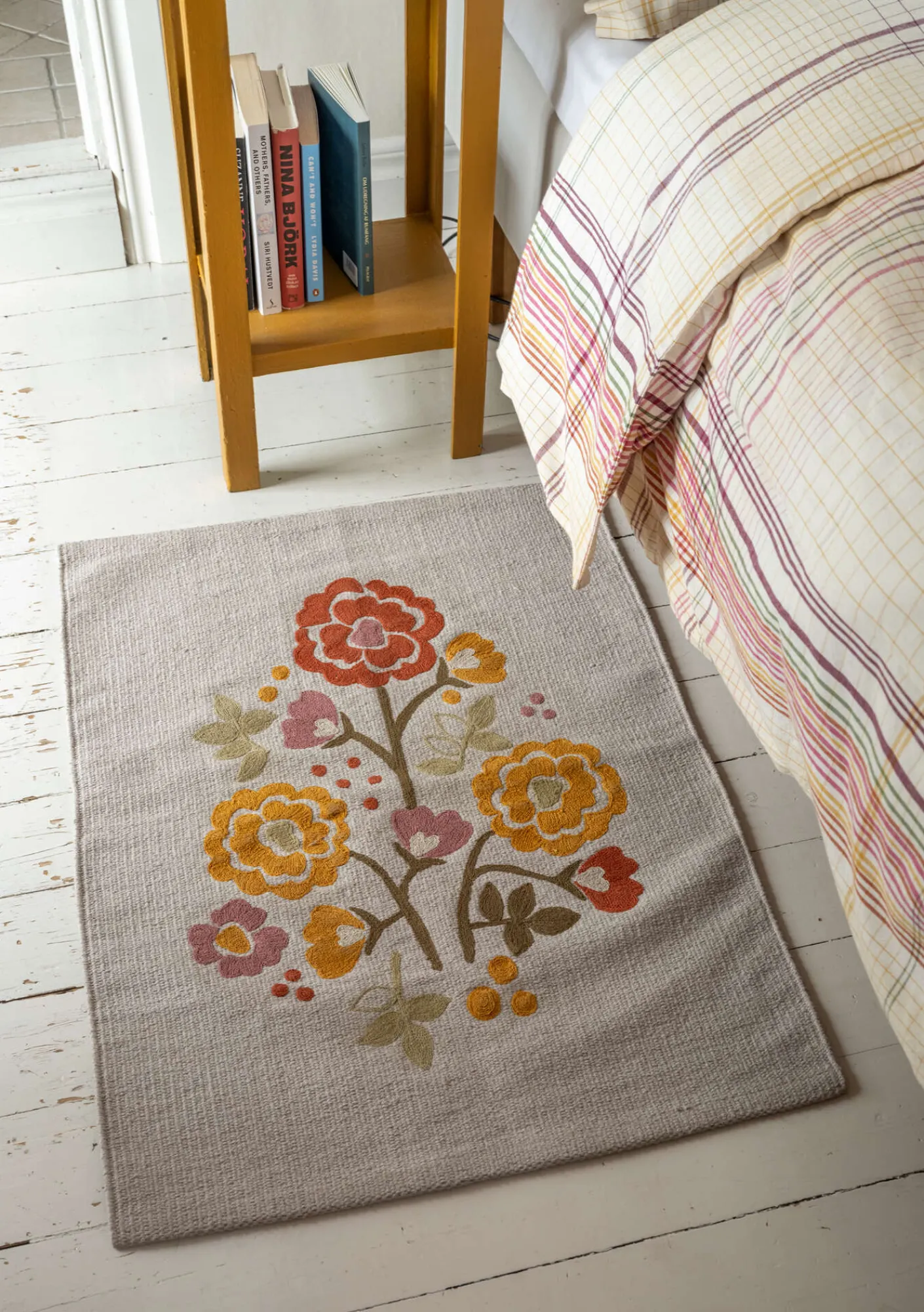 Gudrun Sjödén Matta "Wild rose" i ekologisk bomull Natur Clearance