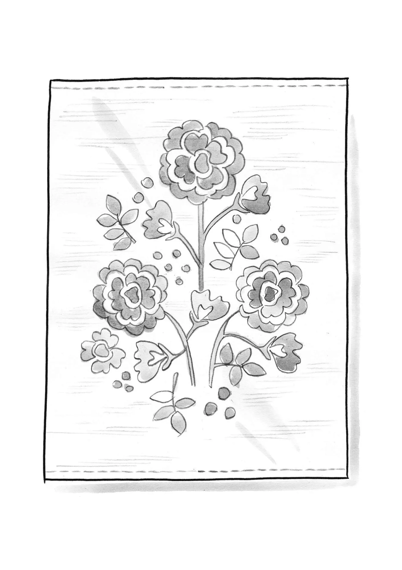 Gudrun Sjödén Matta "Wild rose" i ekologisk bomull Natur Clearance