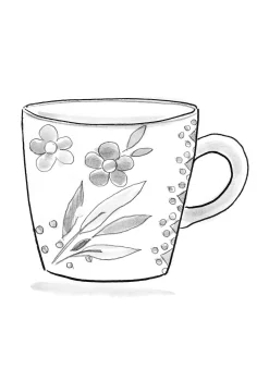Gudrun Sjödén Mugg "Flower pots" i keramik Äppelgrön Best