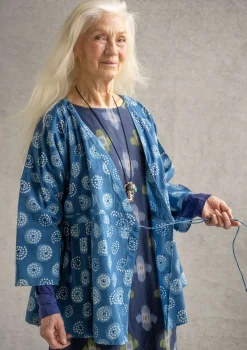 Gudrun Sjödén Omlottblus "Clay" i ekologisk bomull Indigo Outlet
