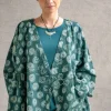 Gudrun Sjödén Omlottblus "Clay" i ekologisk bomull Indigogrön Fashion