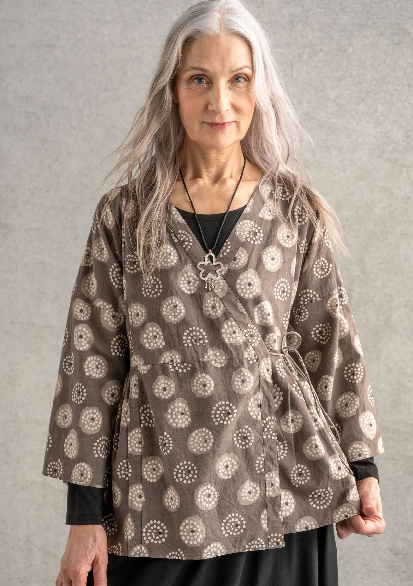 Gudrun Sjödén Omlottblus "Clay" i ekologisk bomull Kashish Fashion