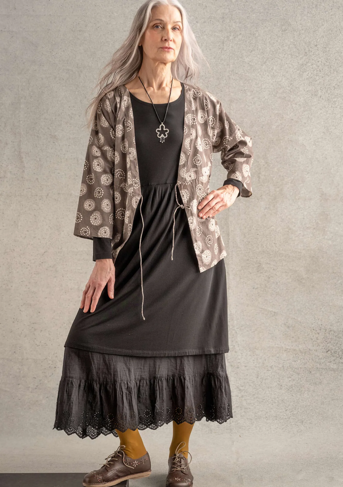 Gudrun Sjödén Omlottblus "Clay" i ekologisk bomull Kashish Fashion