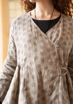 Gudrun Sjödén Omlottblus "Piccolo" i lin Mullvad Hot