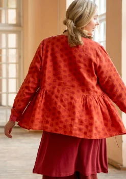 Gudrun Sjödén Omlottblus "Piccolo" i lin Tegel Discount