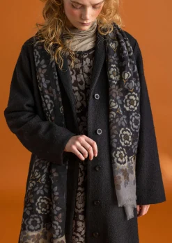 Gudrun Sjödén Sjal "Astrid" i ull Svart Outlet