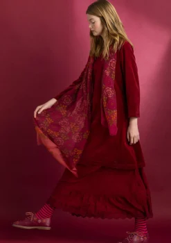 Gudrun Sjödén Sjal "Astrid" i ull Granatäpple Discount