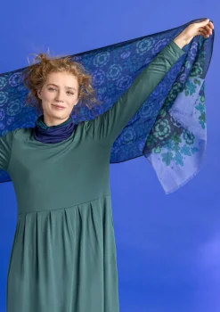 Gudrun Sjödén Sjal "Astrid" i ull Mörkindigo Discount