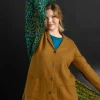 Gudrun Sjödén Sjal "Hedda" i ekologisk bomull Ljuspetrol/olivolja Outlet
